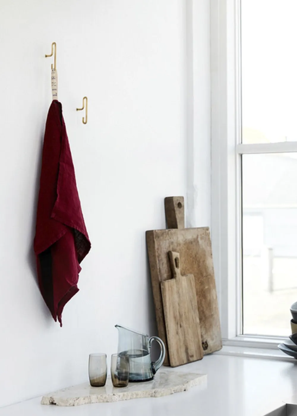Wall Hook, Matt Gold, Small x2>Moebe New