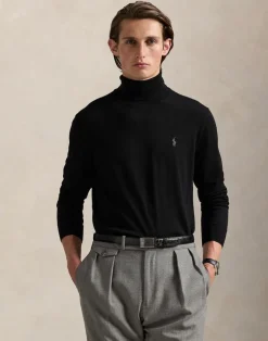 Polo Ralph Lauren Washable Wool Turtleneck Sweater Sort Discount