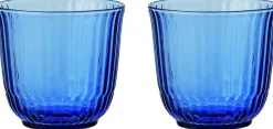 Royal Copenhagen Waves vandglas blå 22 cl 2 stk