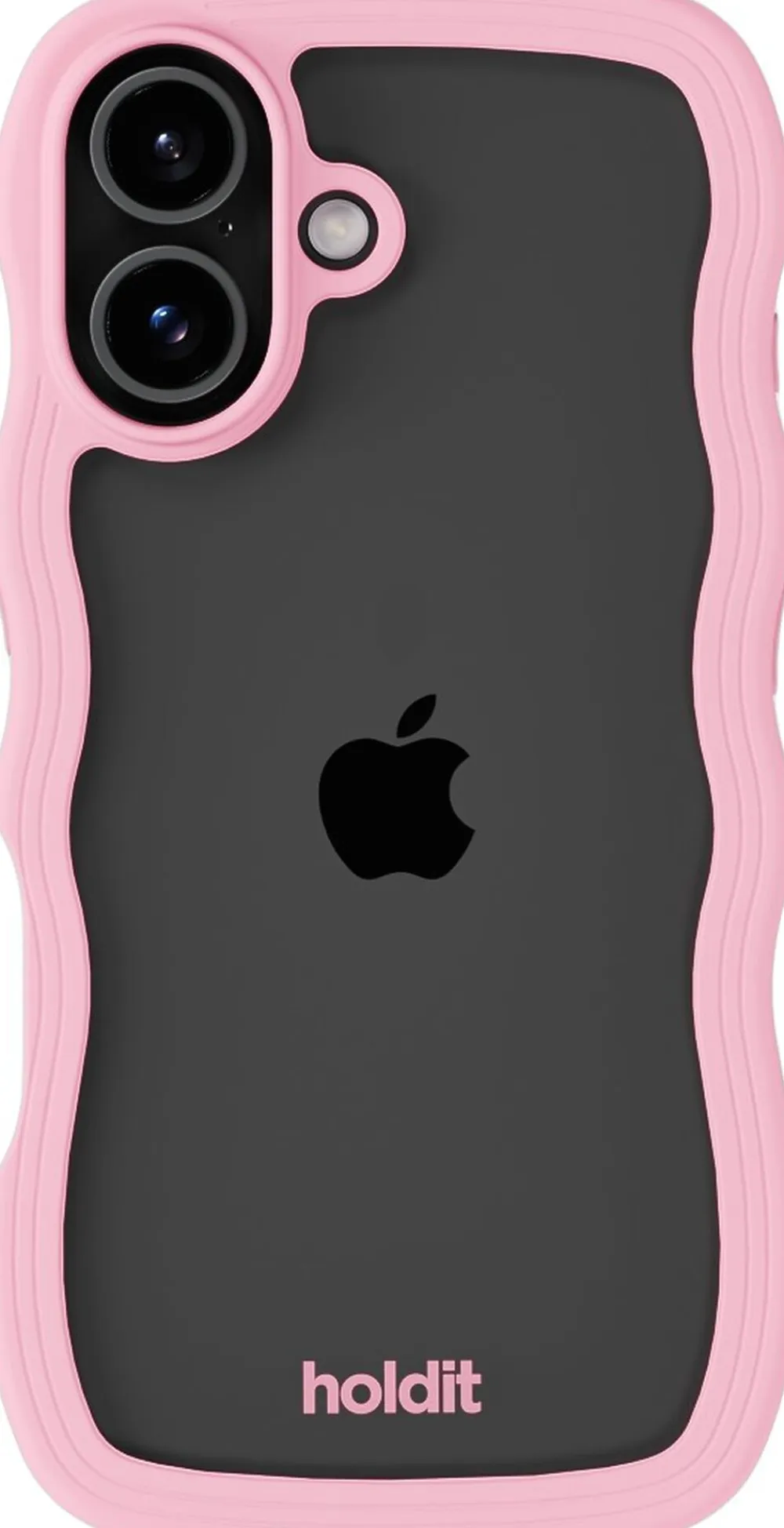 Dame HoldIt Wavy Case iPhone 17 Pink/Transparent