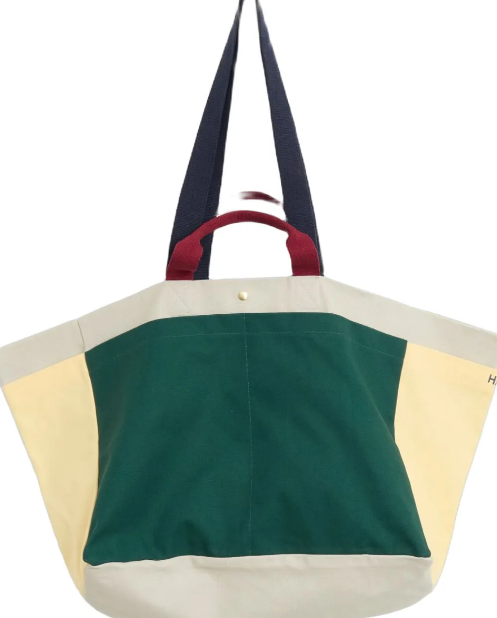 Weekend Bag (Organic)-Medium-Dark green multi>Hay New