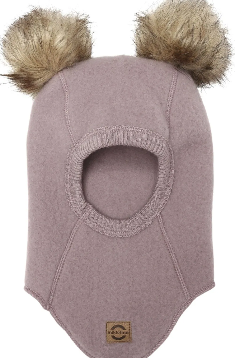 Mikk-Line Wool Fullface w. Pom Pom Twilight mauve Hot