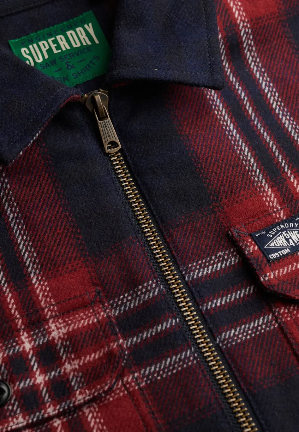 WOOL MILLER ZIP OVERSHIRT>Superdry Sale
