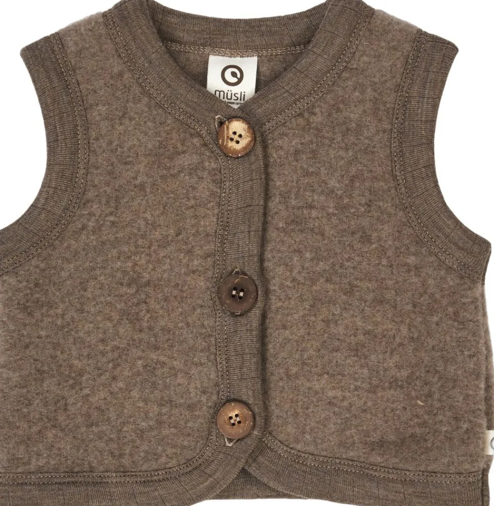 Woolly fleece vest>Müsli by Green Cotton