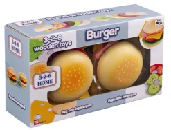 Legetøj 2xTRÆ BURGER SÆTmVELCRO Best