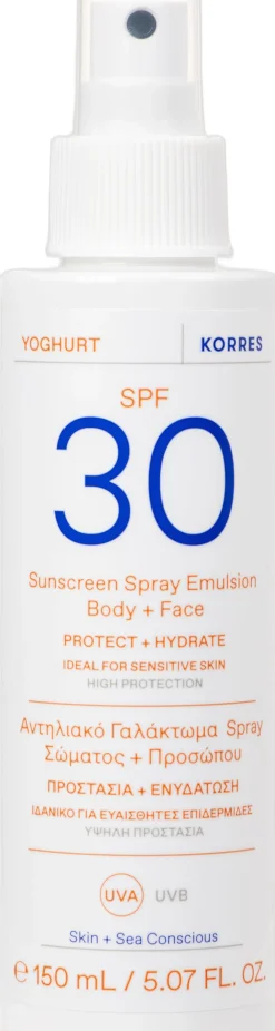 Korres Yoghurt Sunscreen Spray Emulsion SPF 30 Body + Face